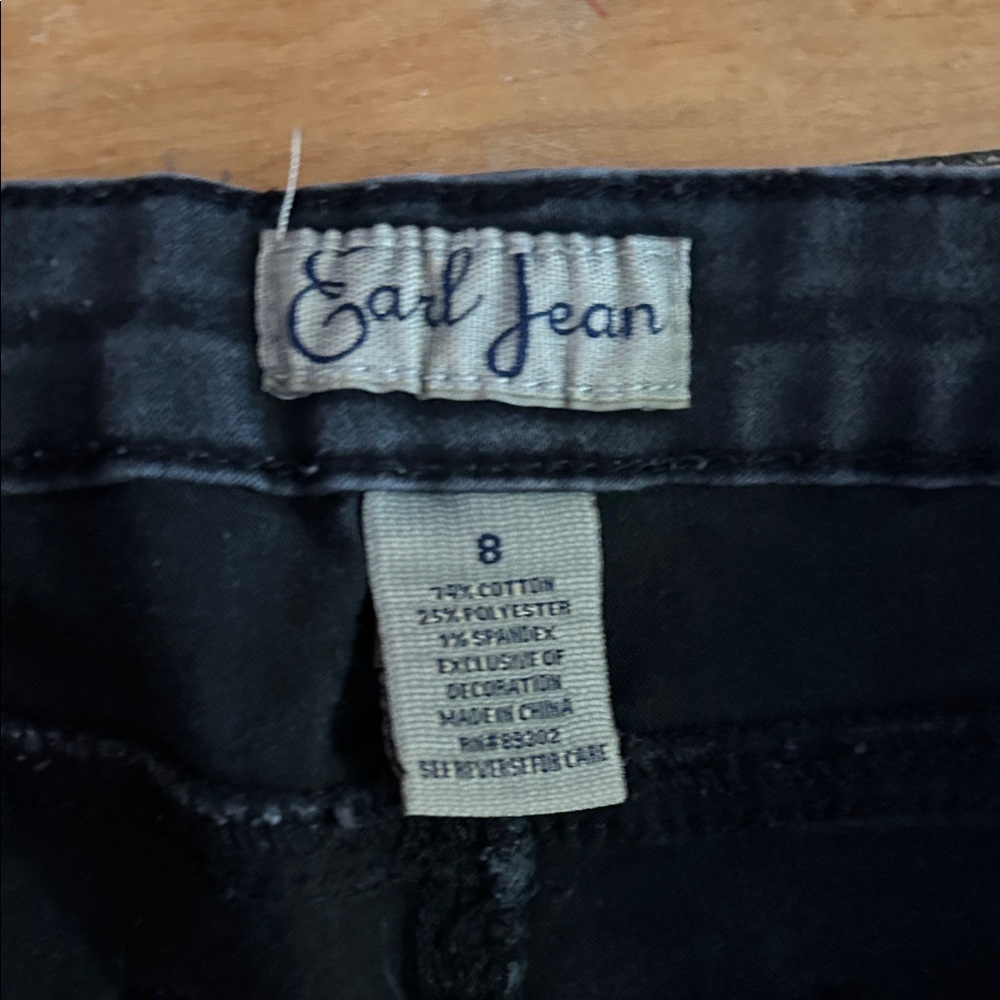 Earl Jeans Women's Charcoal Straight Leg Denim - Picture 2 of 8
